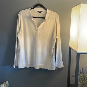 Lands End cream linen/cotton sweater